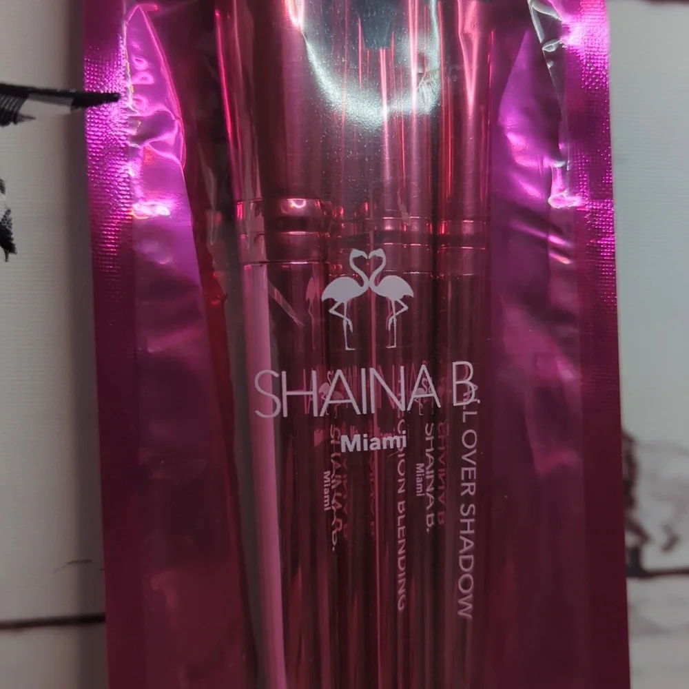 Shaina B. Miami Fab 5 Pink Piece Essentials Brush Set Full Size New in Packaging